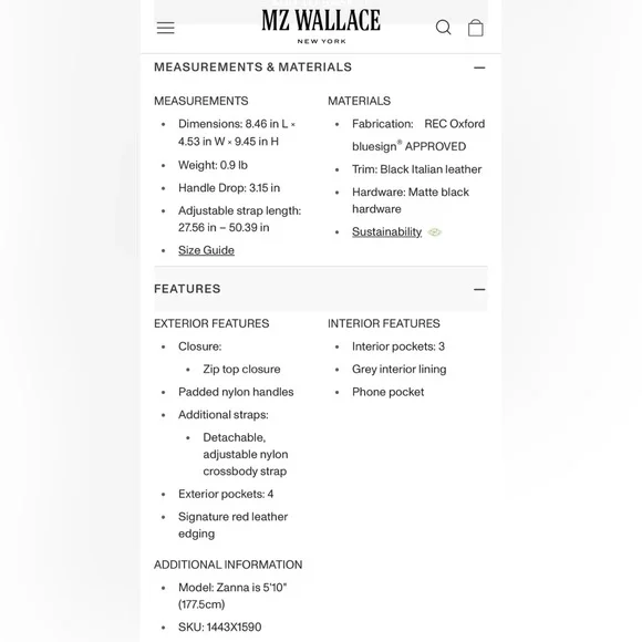 MZ Wallace Black Mini Box Tote/crossbody bag - Picture 14 of 14